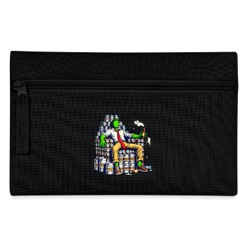 Wochenende Thron Lustiges Bier König Design - Federtasche - Schwarz - Vorne