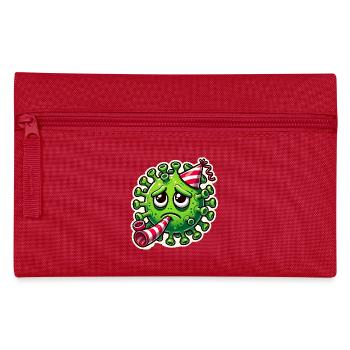 Sad Germ Party Sticker Design - Pencil Case - red - Front