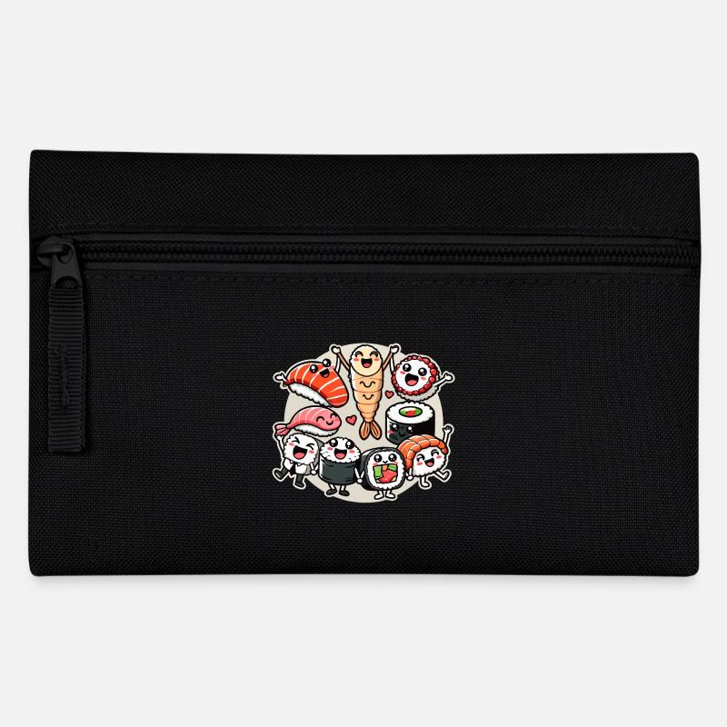 Sushi Freunde Maki Nigiri Sashimi Kawaii Geschenk - Federtasche - Schwarz