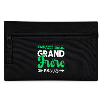 Grand Frère En 2025 Cadeau Annonce Naissance 2025 - Trousse - noir - Devant