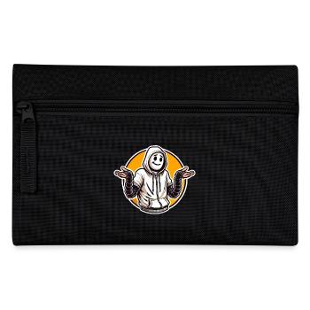 Funny Cartoon Shrug PopArt Design - Pencil Case - black - Front