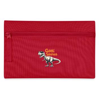 Göttisaurus Firmgötti Taufgötti Göti Fragen - Federtasche - Rot - Vorne