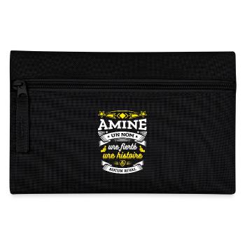 AMINE UN NOM UNE FIERTÉ AUCUN RIVAL - Trousse - noir - Devant