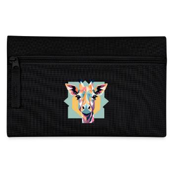 Geometric Giraffe Gift Geometry - Pencil Case - black - Front