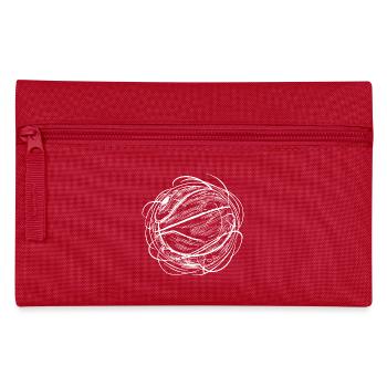 Basketball Skizze - Federtasche - Rot - Vorne