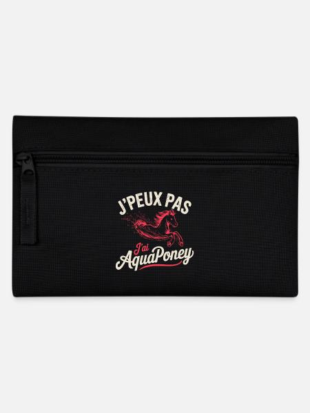 T-Shirt Ich kann nicht Ich habe Aquapony - Federtasche - Schwarz