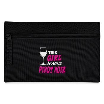 This Girl loves Pinot Noir Red Wine Saying - Pencil Case - black - Front