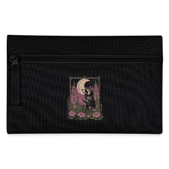 raton laveur floral lune vintage cottagecore - Trousse - noir - Devant