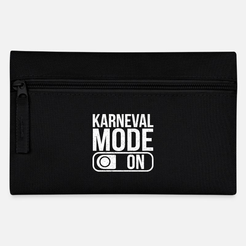 Karneval Mode On Fasching Fasnet - Federtasche - Schwarz