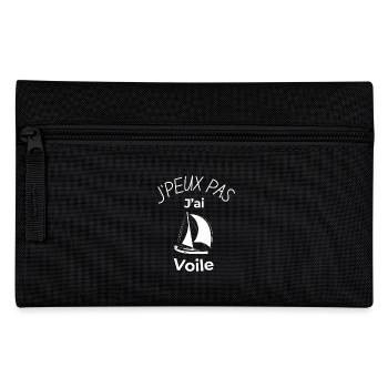 j'peux pas j'ai voile cadeau anniversaire humour - Trousse - noir - Devant
