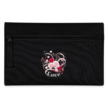 Love Valentine's Day Roses - Pencil Case - black - Front
