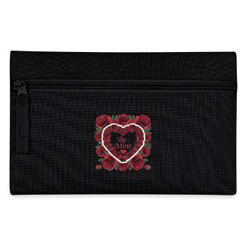 Rosenherz Valentinstag - Federtasche - Schwarz - Vorne