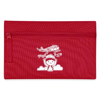 Lustige Flugzeuge - Federtasche - Rot - Vorne
