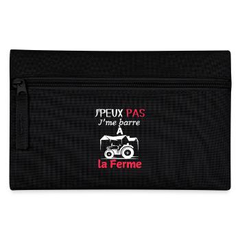 I can't, I'm going to the farm - Pencil Case - black - Front