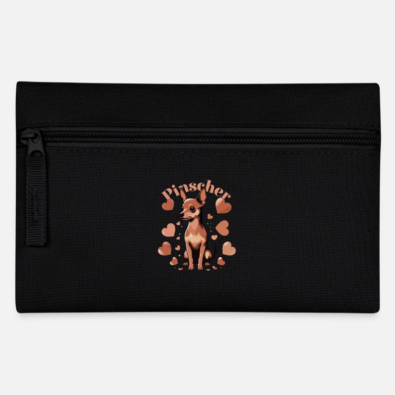 Hund Pinscherliebe - Federtasche - Schwarz
