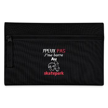 Humour Skate – I'm going to the skatepark - Pencil Case - black - Front