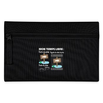 My free time: 100% fishing - Pencil Case - black - Front