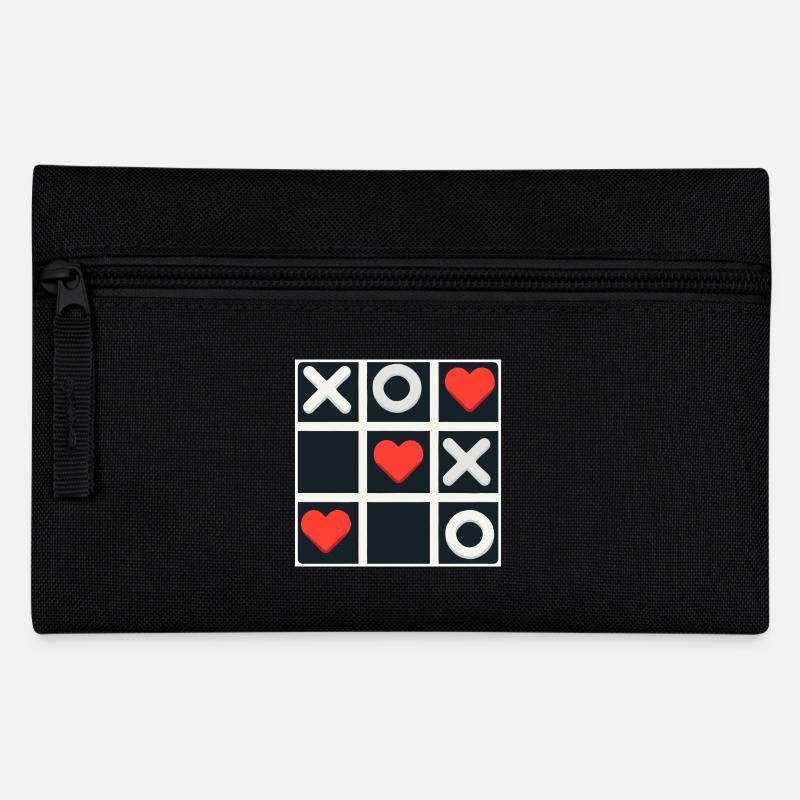Tic Tac Toe Liebe gewinnt - Federtasche - Schwarz
