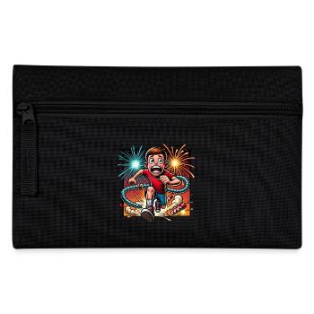 Lustiges Feuerwerk Flucht Cartoon Design - Federtasche - Schwarz - Vorne