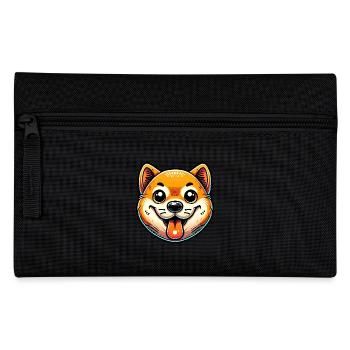 Funny Shiba Inu Crypto Dog Design - Pencil Case - black - Front