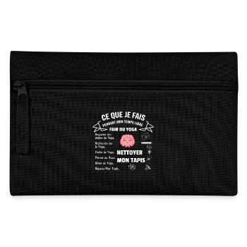 What I do in my free time: Yoga - Pencil Case - black - Front