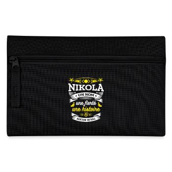 NIKOLA UN NOM UNE FIERTÉ AUCUN RIVAL - Trousse - noir - Devant