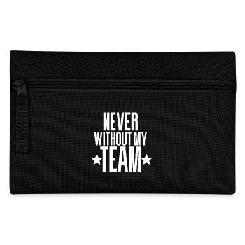 NEVER WITHOUT MY TEAM - Pencil Case - black - Front