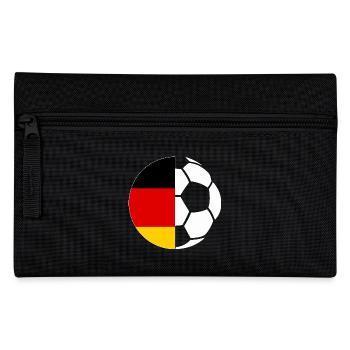 Fußballspieler Deutschland Flagge Fußball - Federtasche - Schwarz - Vorne