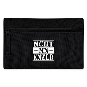 ncht mn knzlr! Nicht mein Kanzler! - Federtasche - Schwarz - Vorne