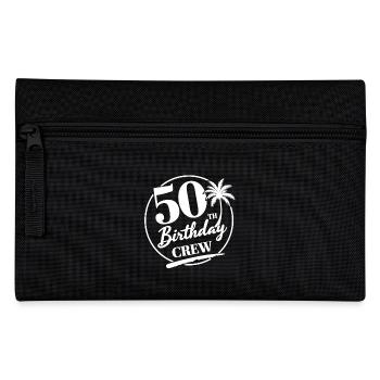 50e anniversaire Crew Chemise d’anniversaire drôle - Trousse - noir - Devant