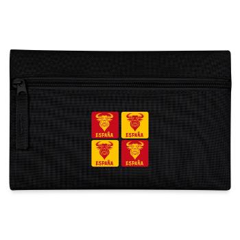 Spanien Stier Nationalfarben Design - Federtasche - Schwarz - Vorne