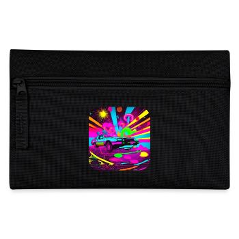 80s Vintage Classic Cars - Pencil Case - black - Front