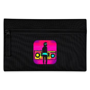 80er Radio Retro Vintage - Federtasche - Schwarz - Vorne