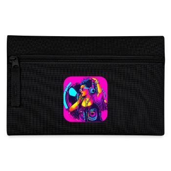 80s Motto Party Mixtape - Pencil Case - black - Front