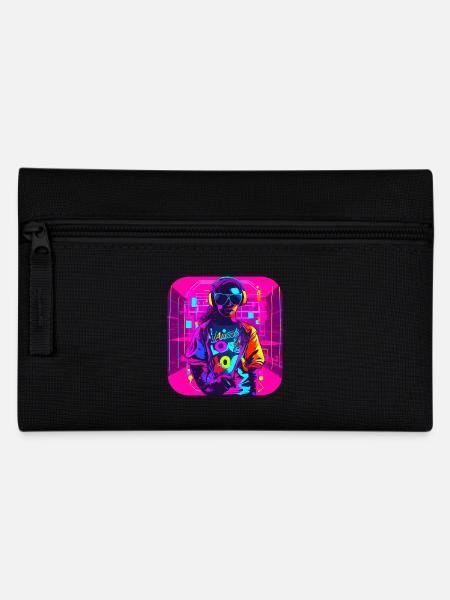 80s Retro Radio Star Icon - Pencil Case - black
