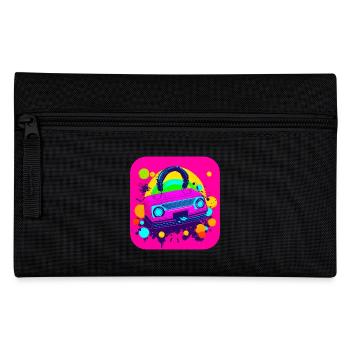 80er Retro Radio Star Nostalgie - Federtasche - Schwarz - Vorne