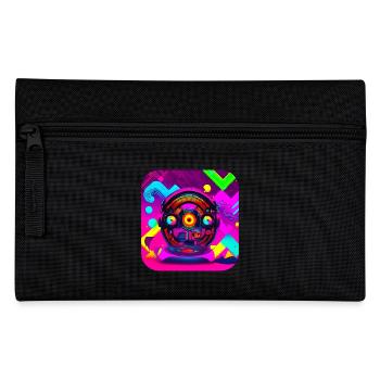 Rétro vintage des années 80 pop culture - Trousse - noir - Devant