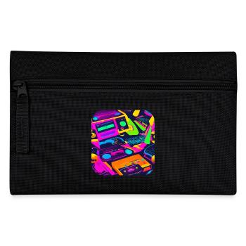 80s Party Vintage Theme Party - Pencil Case - black - Front