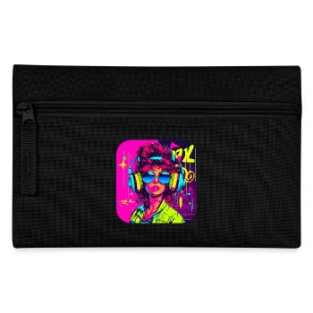 80s Party Vintage Theme Party Icon - Pencil Case - black - Front