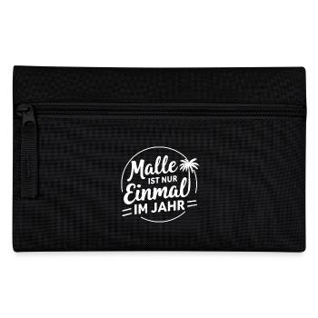 Malle ist nur einmal im Jahr – Mallorca Fans - Federtasche - Schwarz - Vorne