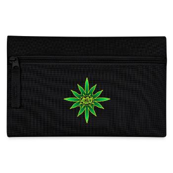 420 Cannabis - Hanf - Marihuana - Weed - Marijuana - Federtasche - Schwarz - Vorne