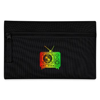 Retro TV – Oldschool Vibes - Federtasche - Schwarz - Vorne