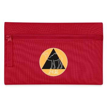 Geometic Camel on Black Background - Pencil Case - red - Front
