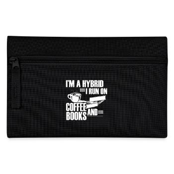 I Run On Coffee And Books - Pencil Case - black - Front
