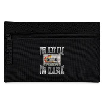 Old School Kassette 80er Retro Vintage - Federtasche - Schwarz - Vorne