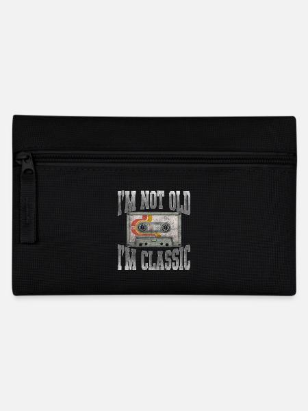 Old School Kassette 80er Retro Vintage - Federtasche - Schwarz