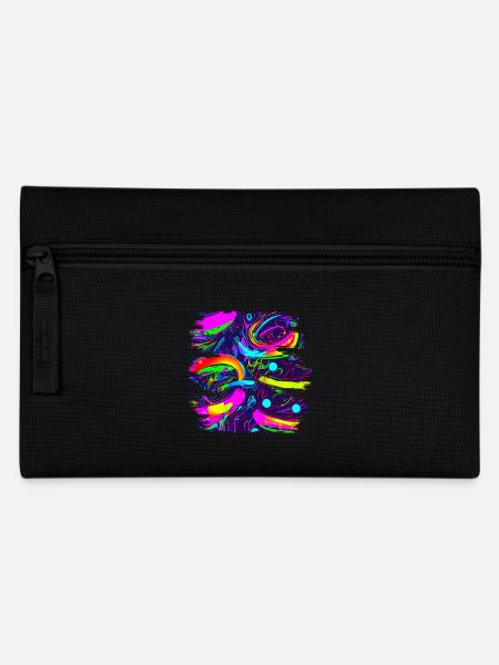 Neon Abstract Style Trend UV - Pencil Case - black