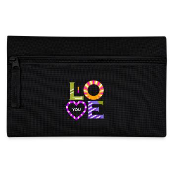 I love you - Federtasche - Schwarz - Vorne