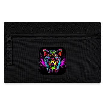 Neon Cyberglow UV Abstract Style - Pencil Case - black - Front