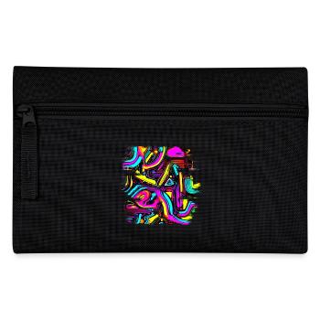 Neon Design Abstract UV House Style - Pencil Case - black - Front